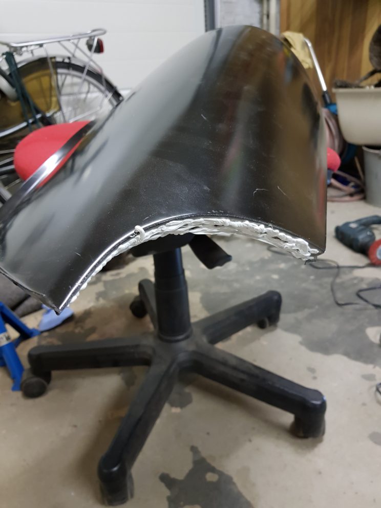 Welding the front left fender. — Super's Corner